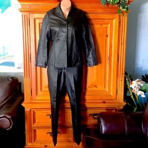 Leather Pants & Leather Jacket Set